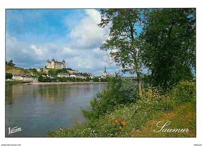 49 - Saumur - Le Château - L'Eglise Saint-Pierre - La Loire - Flamme Postale de Dun le Palestel - CPM - Voir Scans Recto