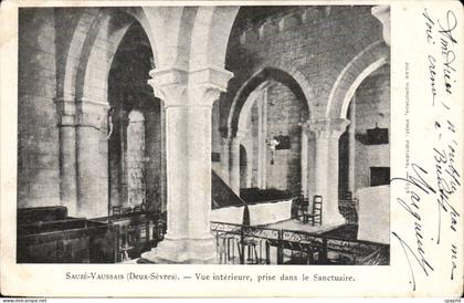 Sauze Vaussais CPA Vue interieure prise dans le sanctuaire