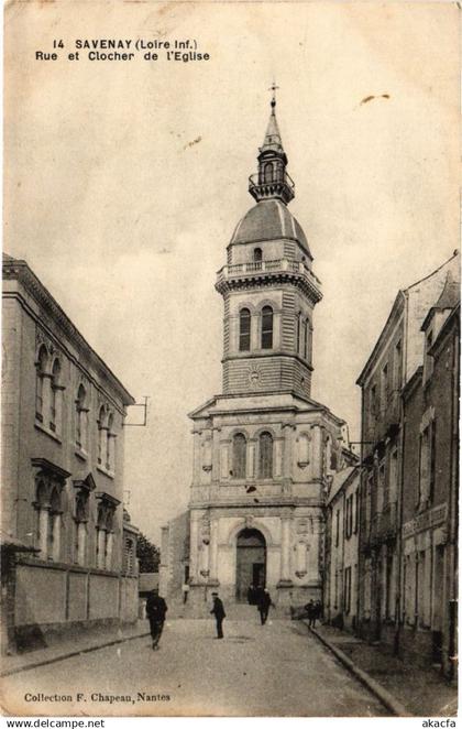 CPA SAVENAY - Rue et Clocher de L'Église (242258)