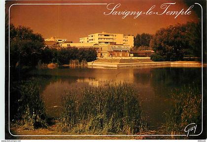 Carte Postale - 77 - Savigny le Temple - Plessis le Roi - Centre commercial du Miroir d'Eau - Coucher de Soleil - CPM -