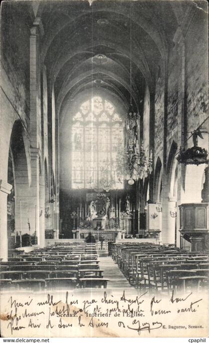 CPA Sceaux Interieur De I Eglise