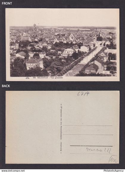 Vintage postcard France Selestat Alsace Vue Generale Schlettstadt Panorama