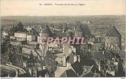 CPA SEMUR-Vue prise du Clocher de l'Eglise