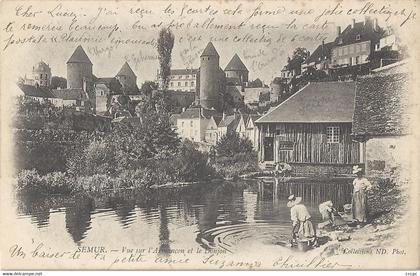 CPSM Semur-en-Auxois A vol d'oiseau