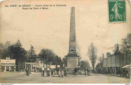 Carte Postale Ancienne - 91 - Sénart - Forêt de Sénart - Grand Hôtel de la Pyramide - Route de Paris à Melun - Animée -