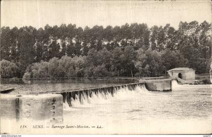 CPA Sens Barrage Saint Martin