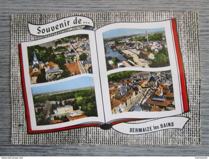 Cpa Sermaize les bains (51) multivues