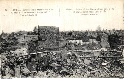 CPA Sermaize Les Bains Vue Generale Militaria