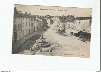 SERMAIZE LES BAINS (MARNE) 4 RUE DE VITRY (CHAPELLERIE . COIFFEUR AMIOT CHARCUTERIE BOULANGERIE)