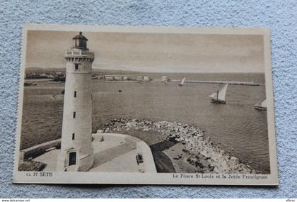 H390, Sète, le phare saint Louis et la jetée Frontignan, Hérault 34