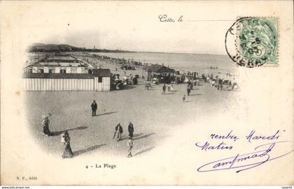 Sete Cette CPA La plage