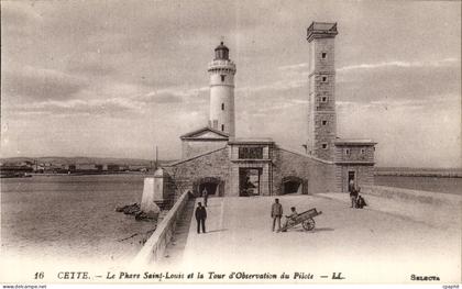 Sete - Cette - Le Phare Saint Louis - lighthouse - CPA