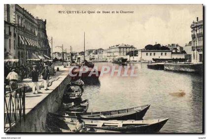 Sete - Cette - Le Quai et le Chantier - CPA