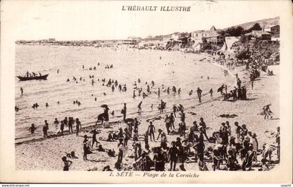 Sete - Cette - Plage de la Corniche - CPA