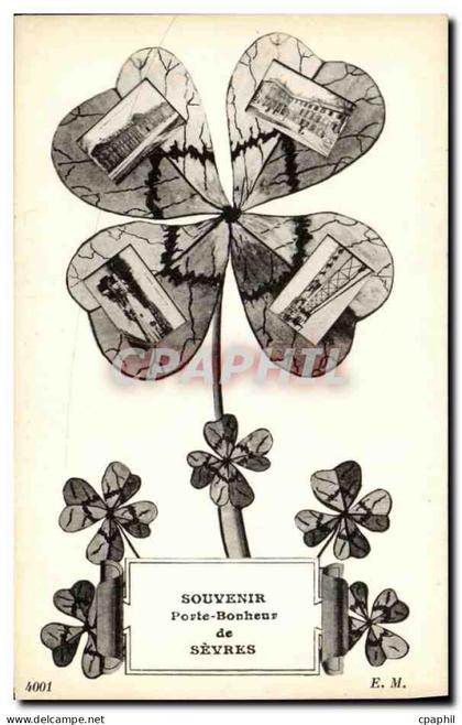 CPA Souvenir Porte Bonheur de Sevres Trefle