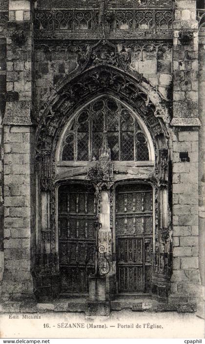 CPA Sezanne Portail de I Eglise