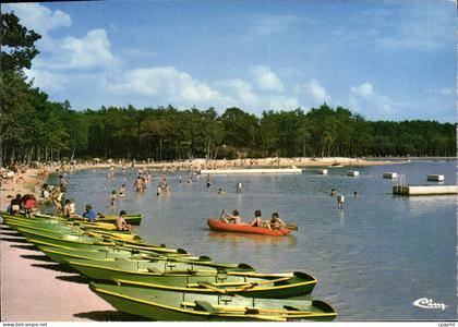 CPSM Sille le Guillaume Sarthe Sille Plage Foret domaniale Lac