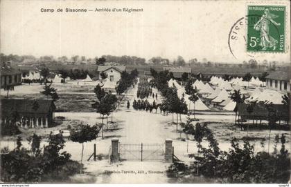 Sissonne - Arrivee d'un Regiment - CPA
