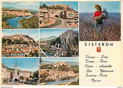 04 - Sisteron - Multivues - Champs de lavande - CPM - Voir Scans Recto-Verso