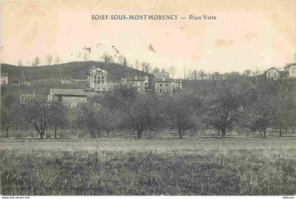 95 - Soisy-sous-Montmorency - Place Verte - CPA - Oblitération de 1908 - Voir Scans Recto-Verso