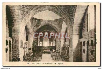 CPA Solignac Interieur de l'Eglise