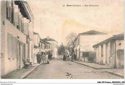 AMLP9-0957-40 - SORE - Landes - rue broustra