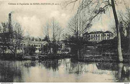 28 - Sorel-Moussel - Château et Papeteries - Carte Neuve - CPA - Voir Scans Recto-Verso