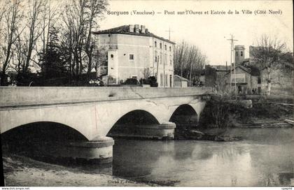 CPA Sorgues Pont sur l Ouvez et Entree de la ville Cote Nord