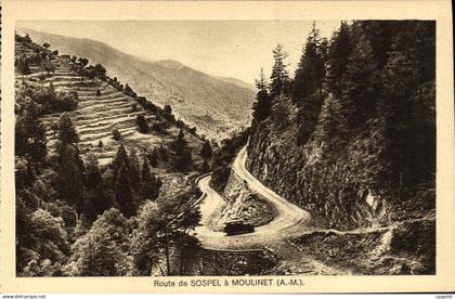 CPA Moulinet Route de Sospel