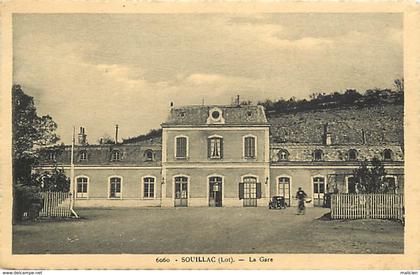 -dpts div.-ref-PP75 - lot - souillac - la gare - gares - chemins de fer - carte bon etat -