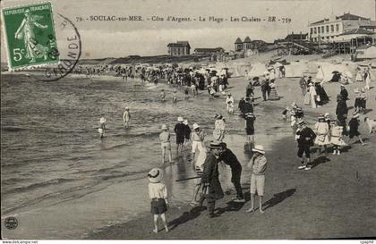 CPA Soulac sur mer la plage Les chalets