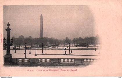 Paris - Place de la Concorde (Effet de Neige)