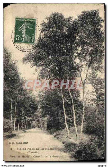 CPA Saint Nom la Breteche S et O Foret de Marly Chemin de la Gare