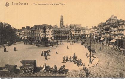 FRANCE - Saint Quentin - Vue d ensemble - Grand place - animé - Nels - Ern Thill - Carte postale ancienne