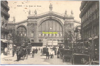 CPA 75 PARIS LA GARE DU NORD