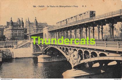 CPA 75 PARIS LE VIADUC DU METROPOLITAIN A PASSY METRO TRAIN
