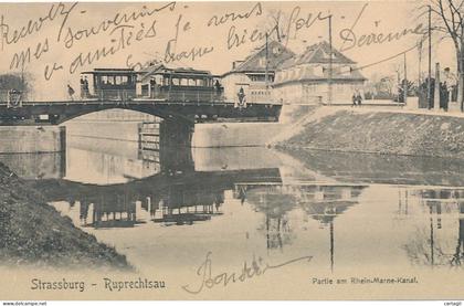 CPA-67- Strassburg Ruprechtsau (Strasbourg-Robertsau) Partie am Rhein Marne Kanal -Livraison offerte sous condition