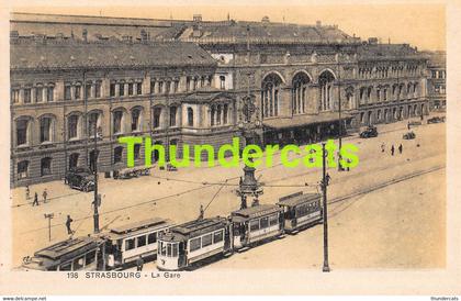 CPA STRASBOURG LA GARE TRAM