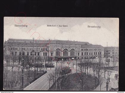 Strassburg - Bahnhof / Strasbourg - La Gare - postkaart