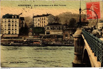 CPA Suresnes Quai de Suresnes et le Mont Valerien (1314858)