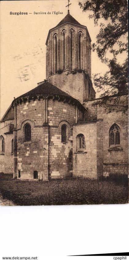 CPA Surgeres derriere de l'Eglise