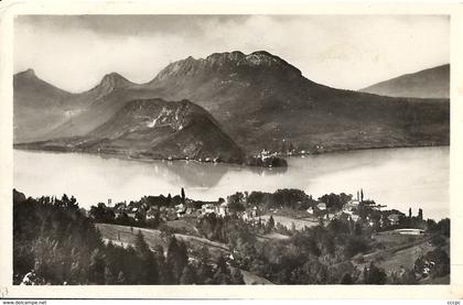 CPSM Talloires et Duingt Lac d'Annecy vue générale