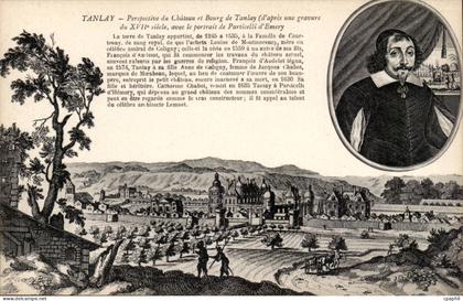 Tanlay CPA Perspective du chateau et Bourg de Tanlay portrait Particelli d'Emery