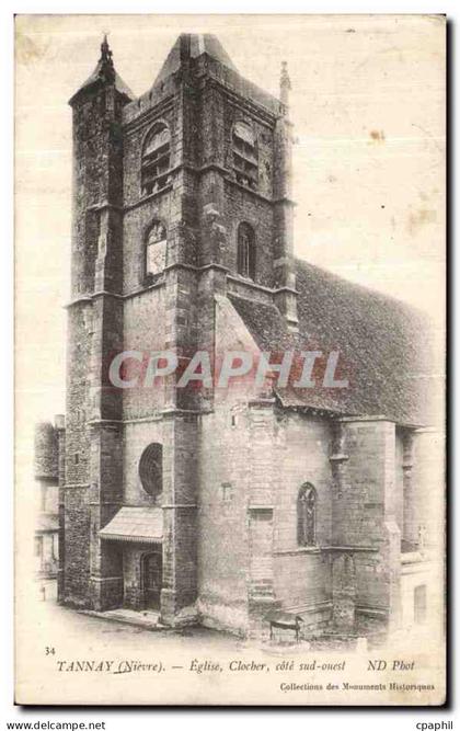 CPA Tannay Eglise Clocher cote sud Ouest