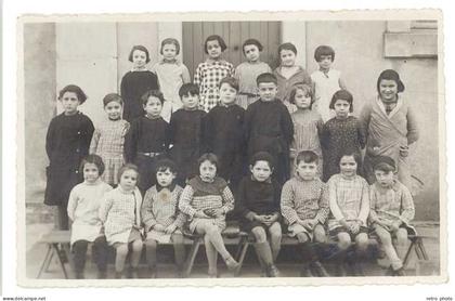 Cpa carte-photo Tarare , groupe d'écoliers , photo de classe