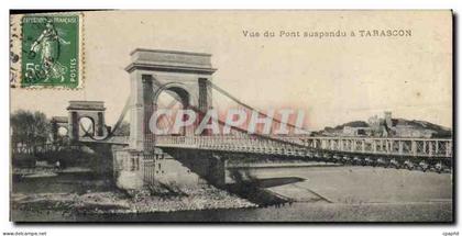 CPA Tarascon Vue du Pont suspendu a Tarascon