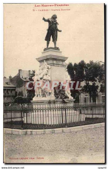 Tarbes - Statue Danton - CPA