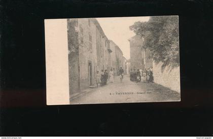 CPA- 83 - Tavernes - Grand'rue  - animée - carte écrite