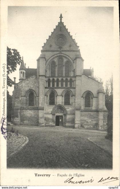 CPA Taverny Facade De I'Eglise