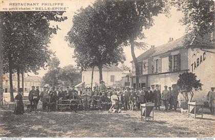 Thiais           94         Restaurant Philippe . Au Petit Chalet. Belle-Epine. Jeu de la Grenouille       ( voir scan )